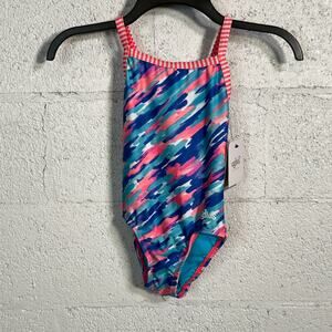 Dolfin Uglies Girls' Cloud Dancer Printed One Piece Swimsuit (Big Kid) 8